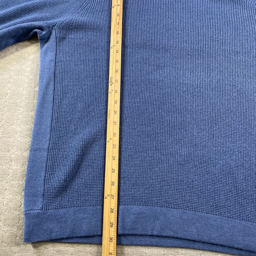Rhone Walden Waffle Sweater Mens XXL Blue Wool Cashmere Soft Preppy Casual - Picture 5 of 11